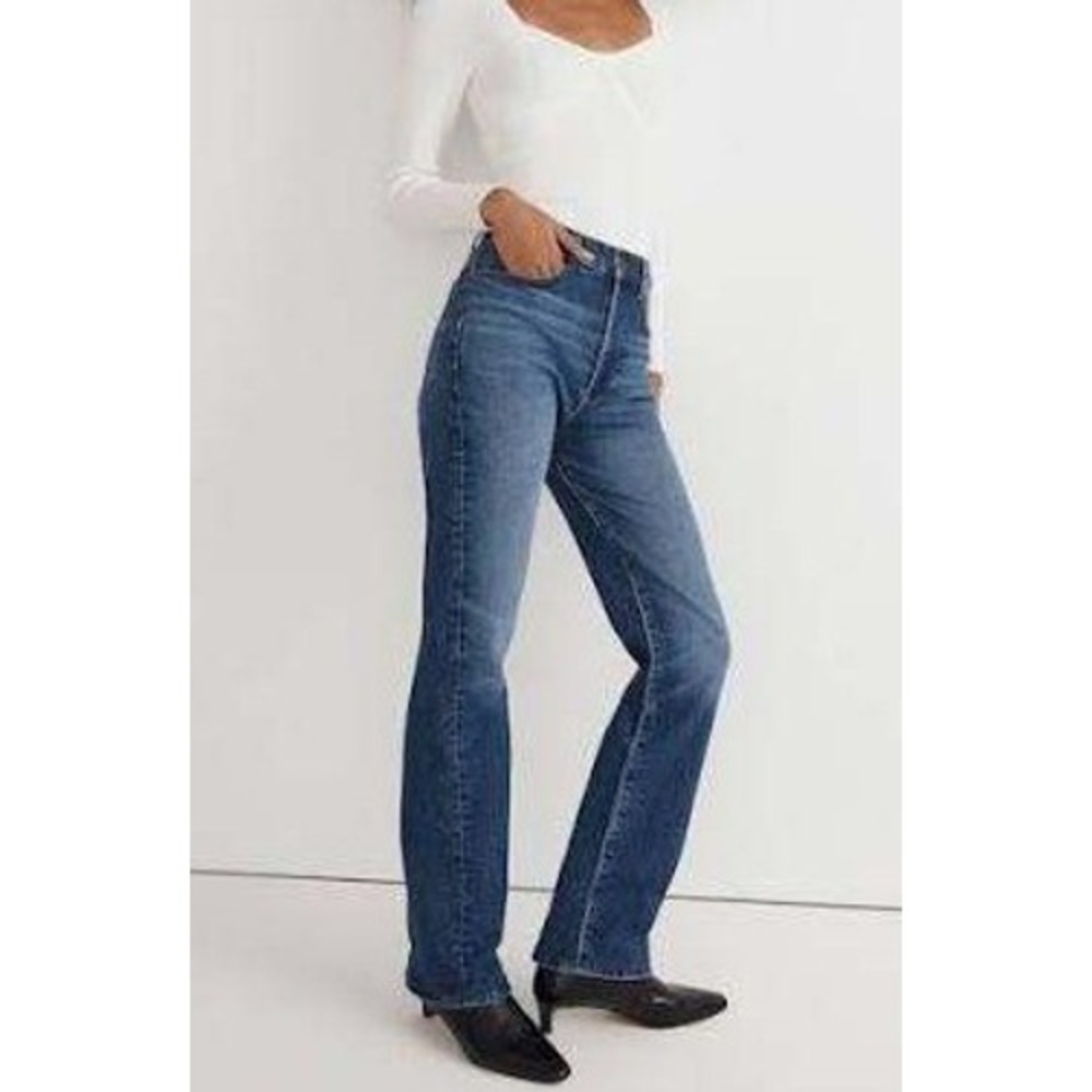 Madewell 90s Straight Leg Jeans High Rise Comfort Stretch in Barlow Wash Size 30